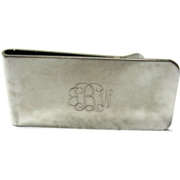 Monogram JBW Money Clip Silver Tone Cash Holder Used - Picture 10 of 10